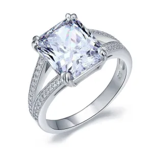 6ct Emerald Cut Luxury Ring - Black Diamonds New York