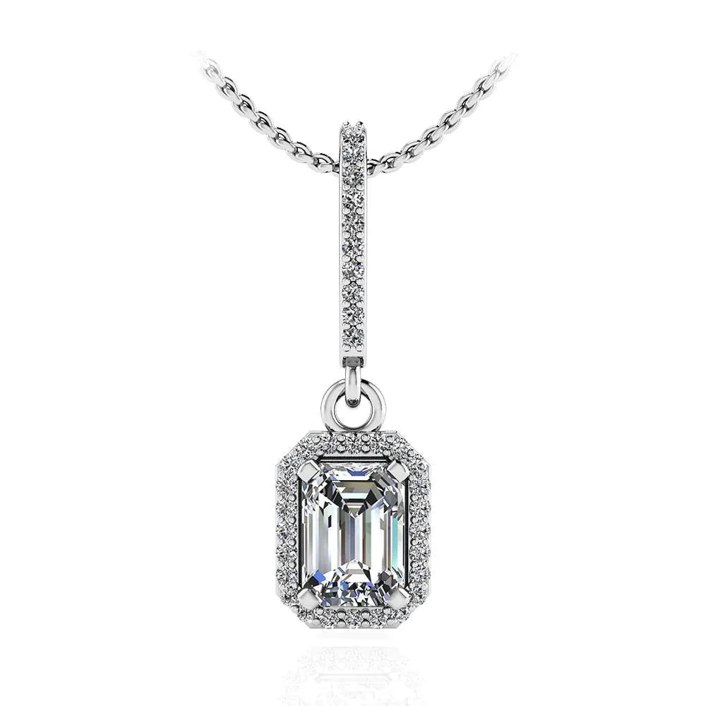 7 Carat Luxury Emerald Natural Earth Mined Diamond Pendant