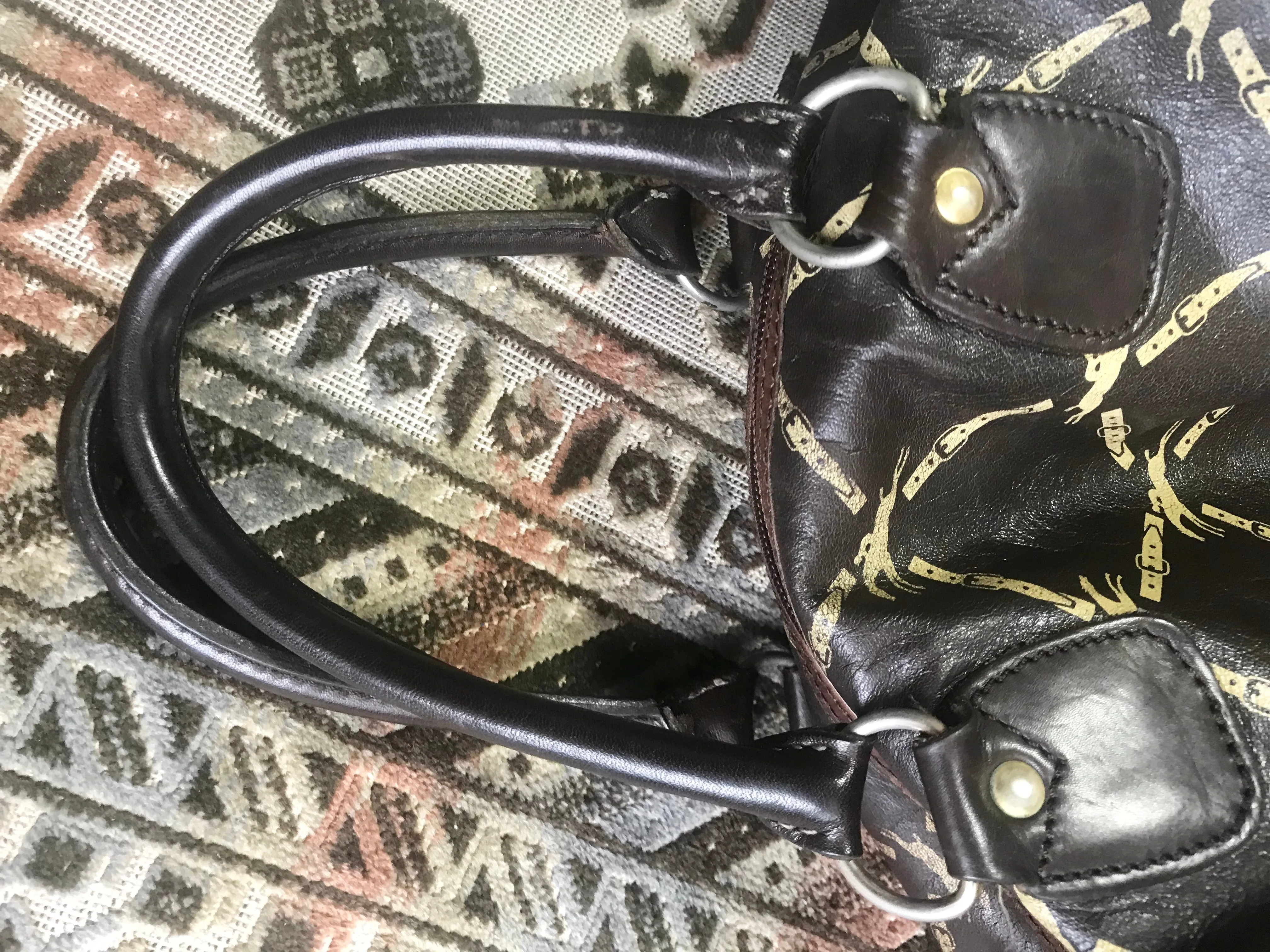 80's vintage Longchamp classic dark brown nappa leather mini speedy style handbag. Classic bag for unisex use. 061022re1