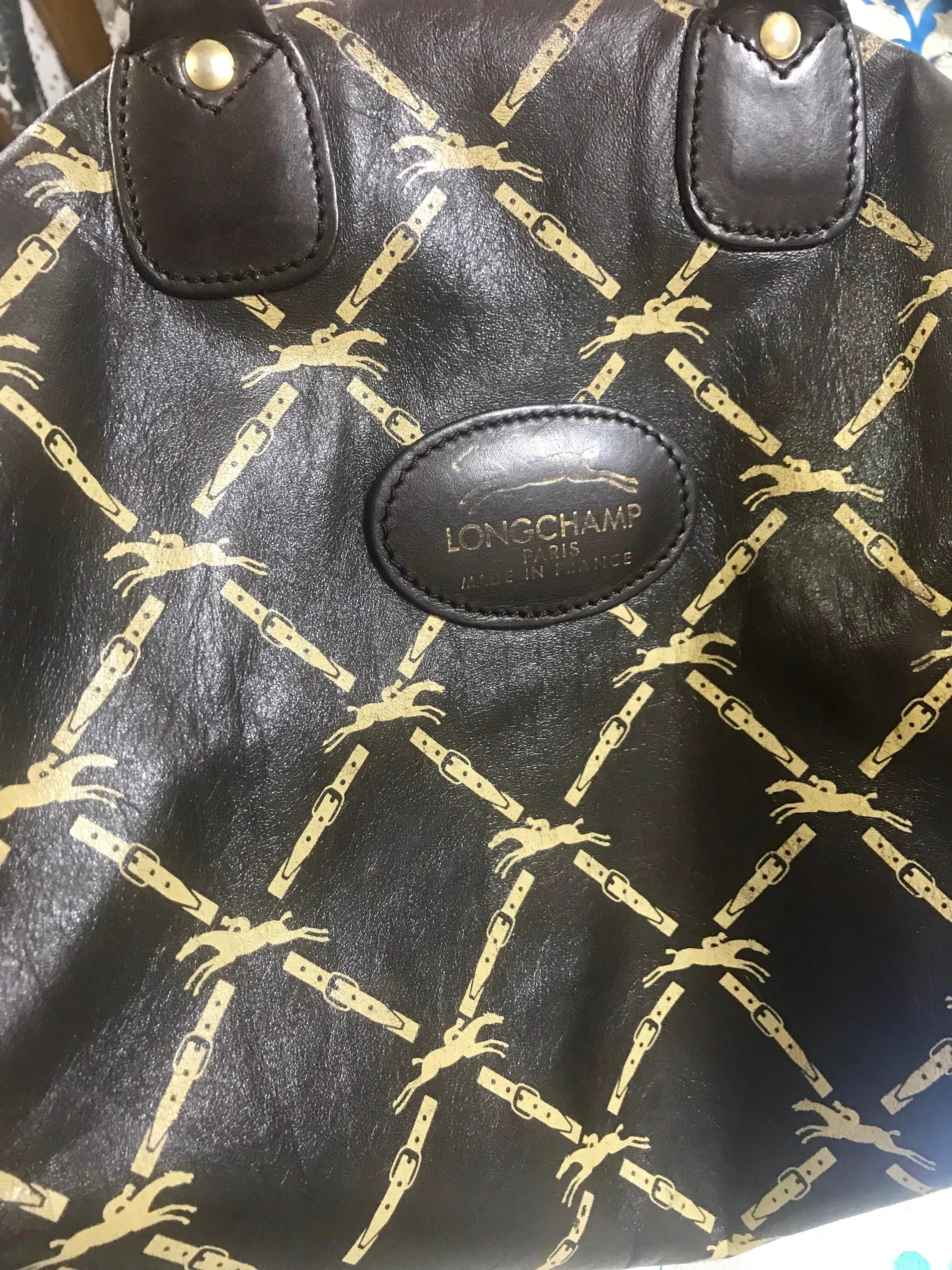 80's vintage Longchamp classic dark brown nappa leather mini speedy style handbag. Classic bag for unisex use. 061022re1