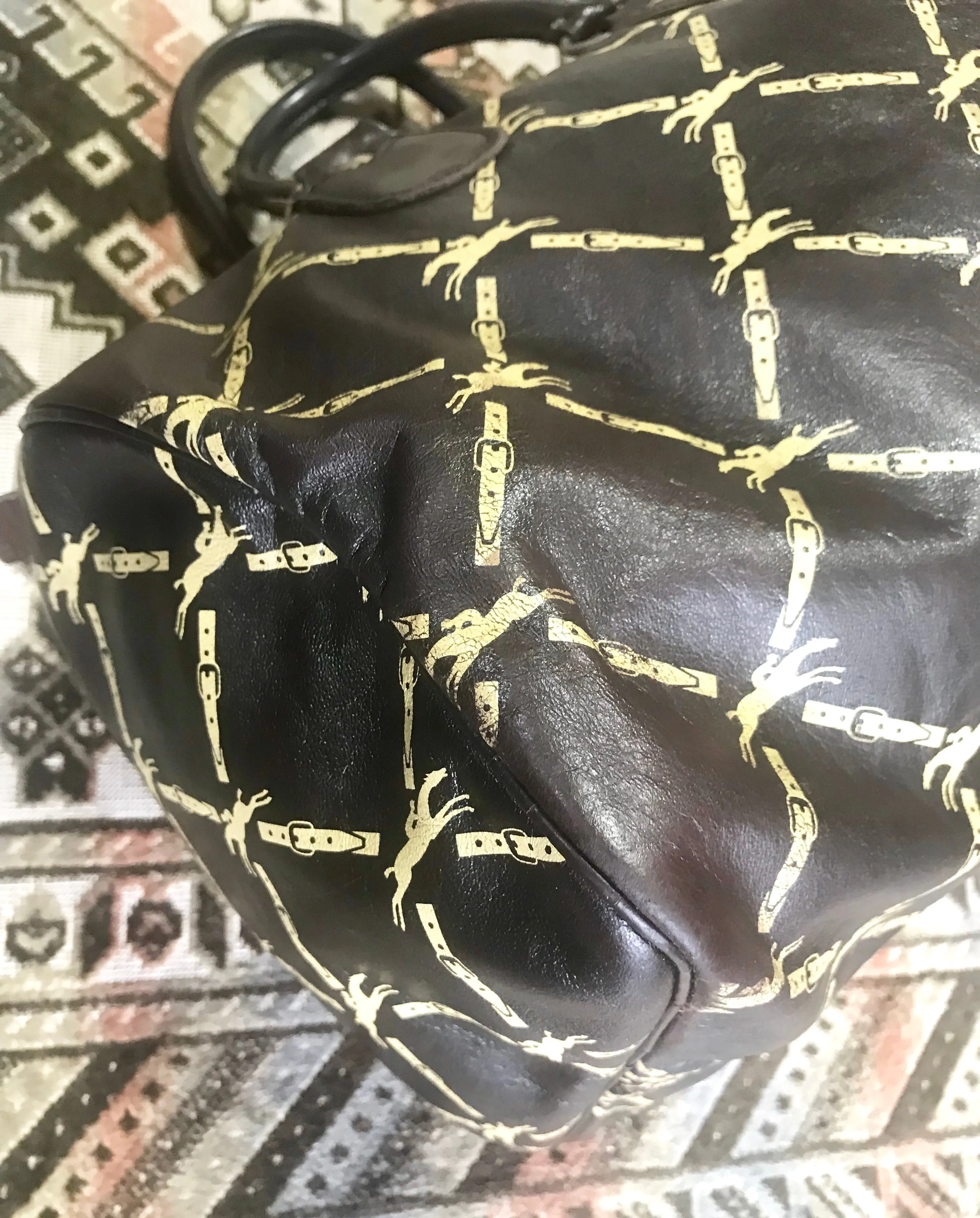 80's vintage Longchamp classic dark brown nappa leather mini speedy style handbag. Classic bag for unisex use. 061022re1