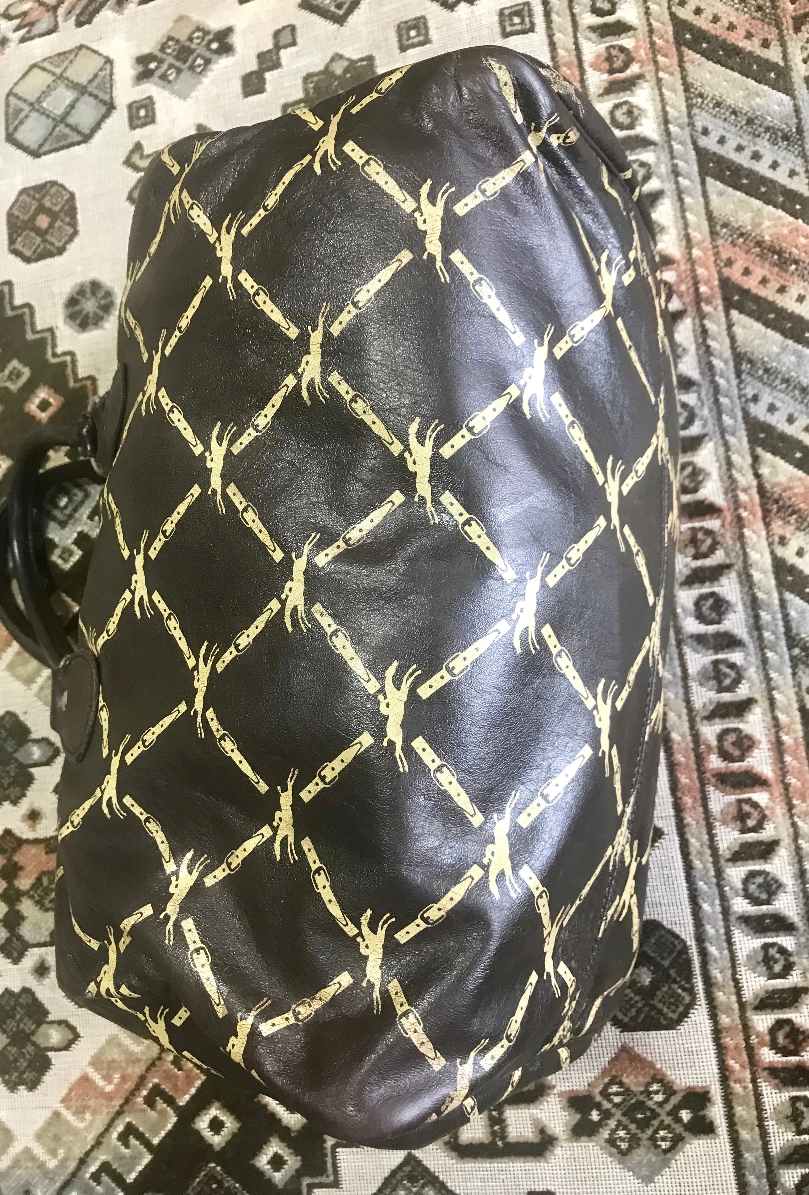 80's vintage Longchamp classic dark brown nappa leather mini speedy style handbag. Classic bag for unisex use. 061022re1