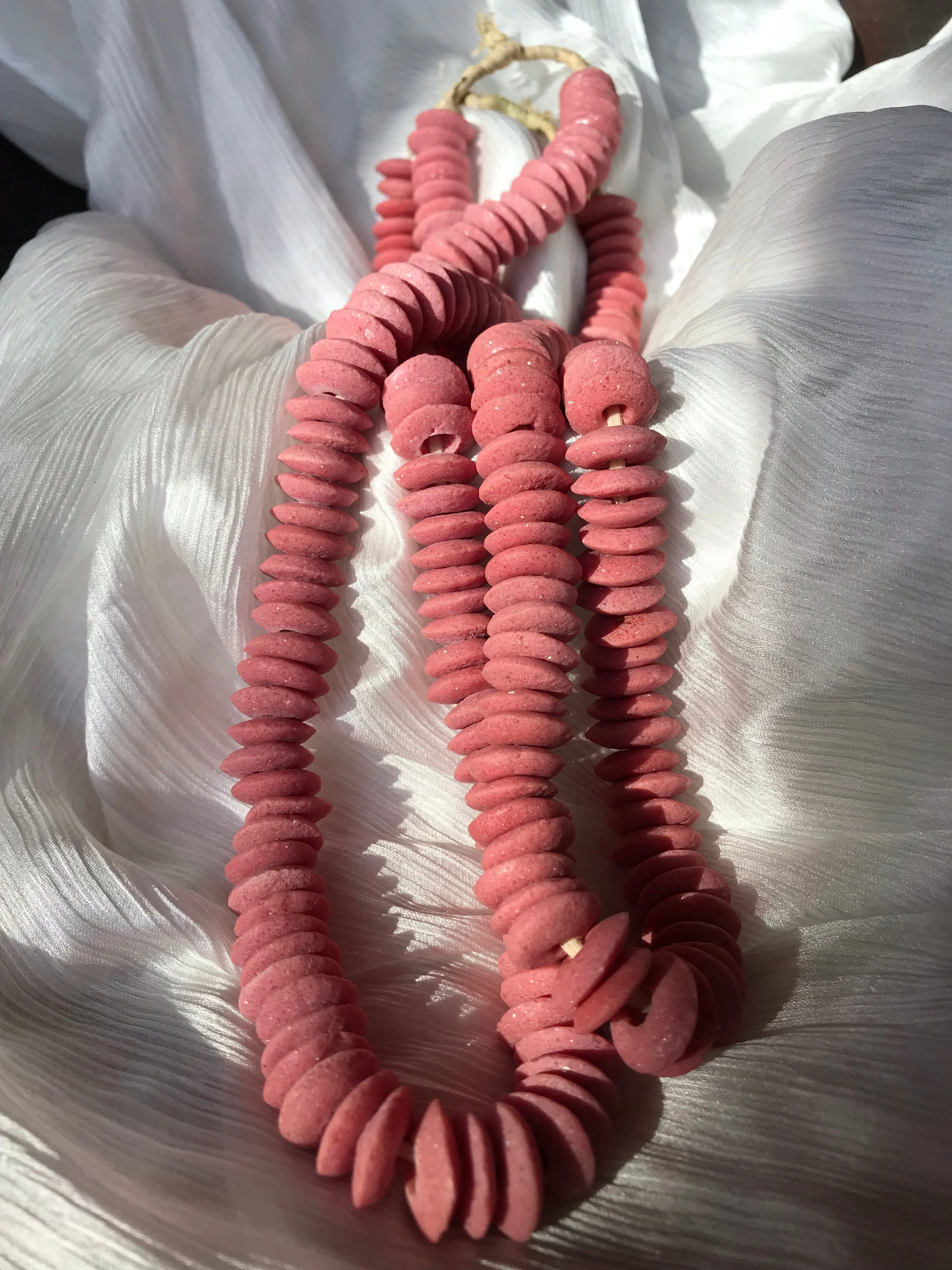 African Glass Beads | pink