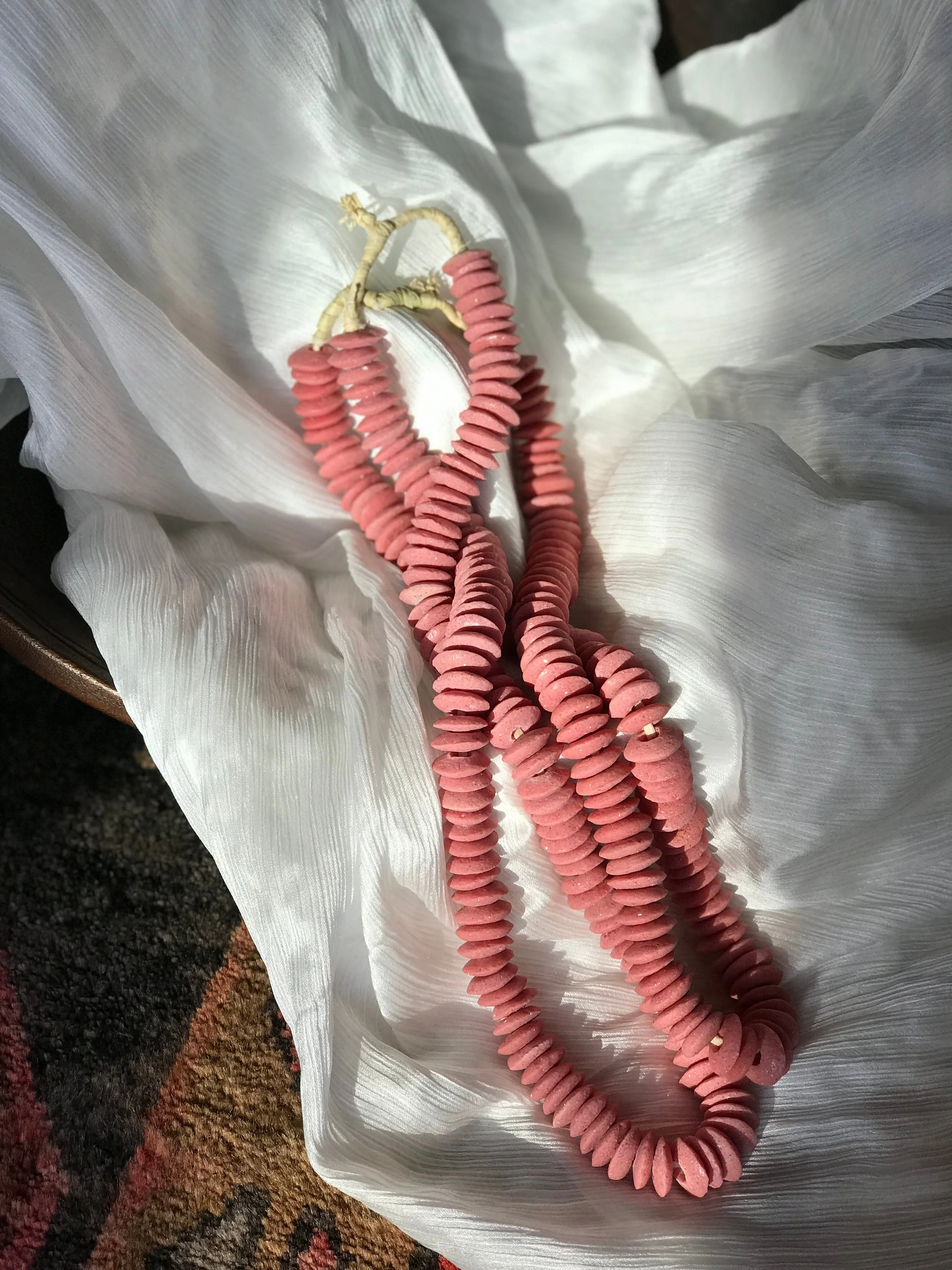 African Glass Beads | pink