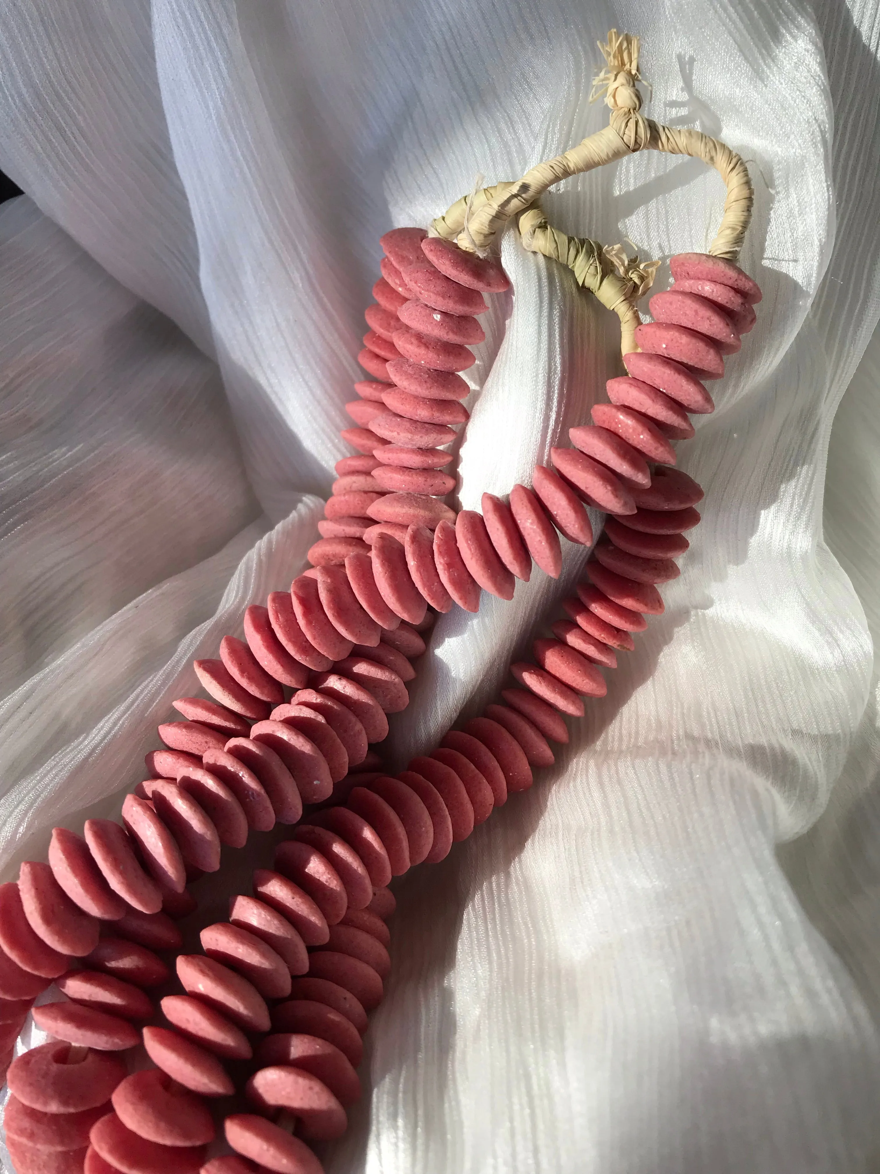 African Glass Beads | pink