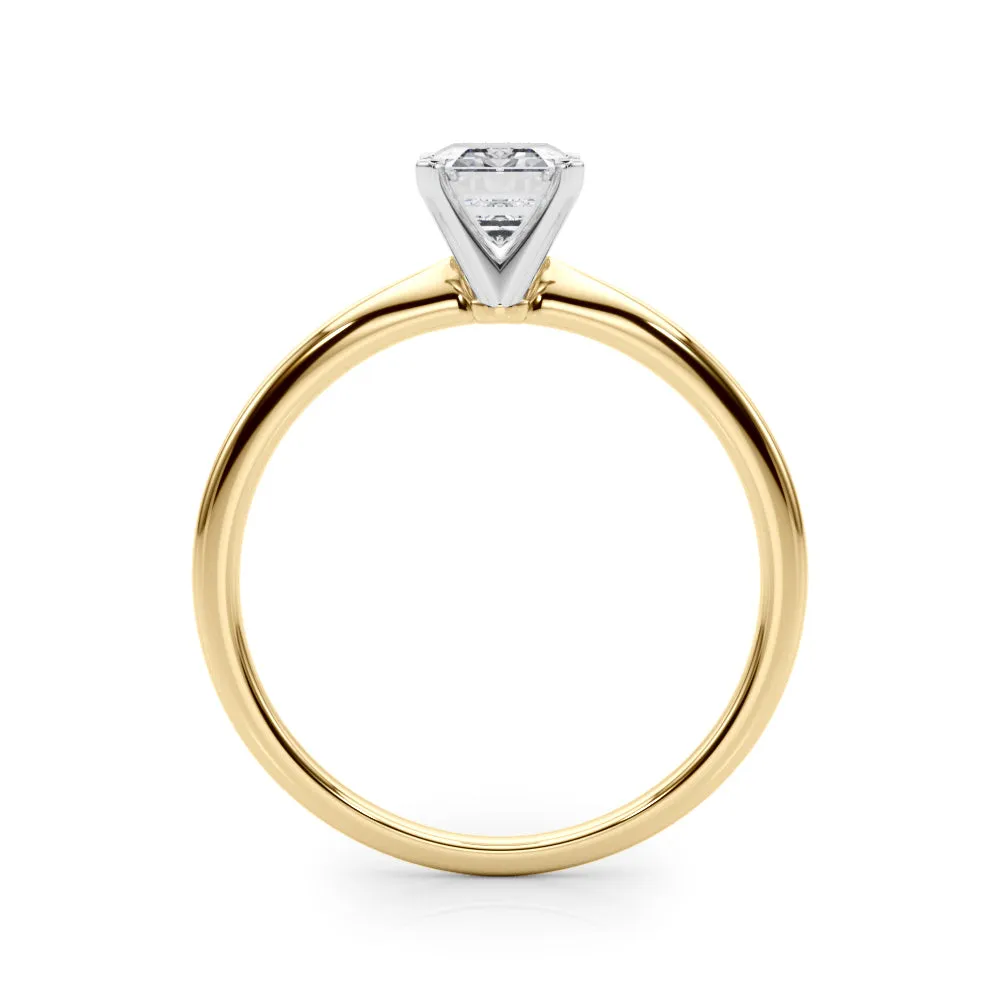 Angelica Emerald Diamond Solitaire Engagement Ring
