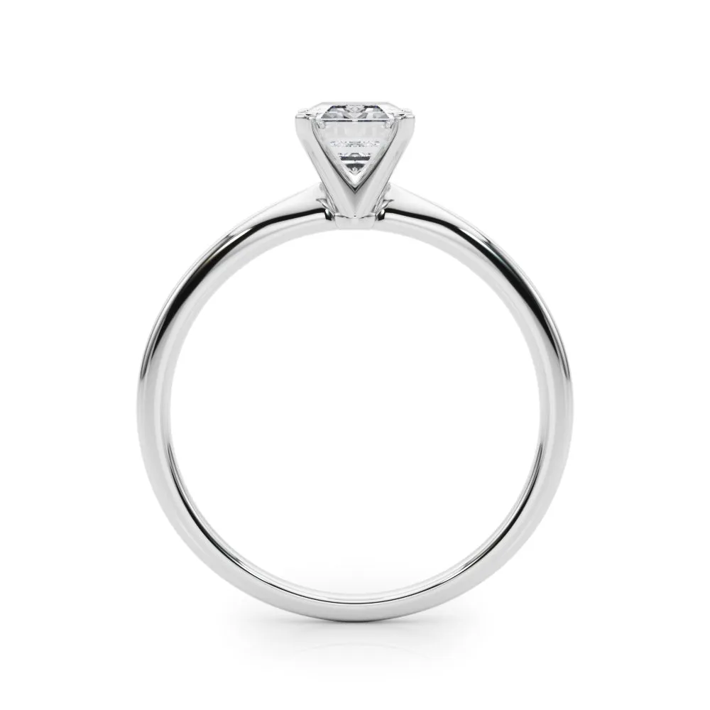 Angelica Emerald Diamond Solitaire Engagement Ring
