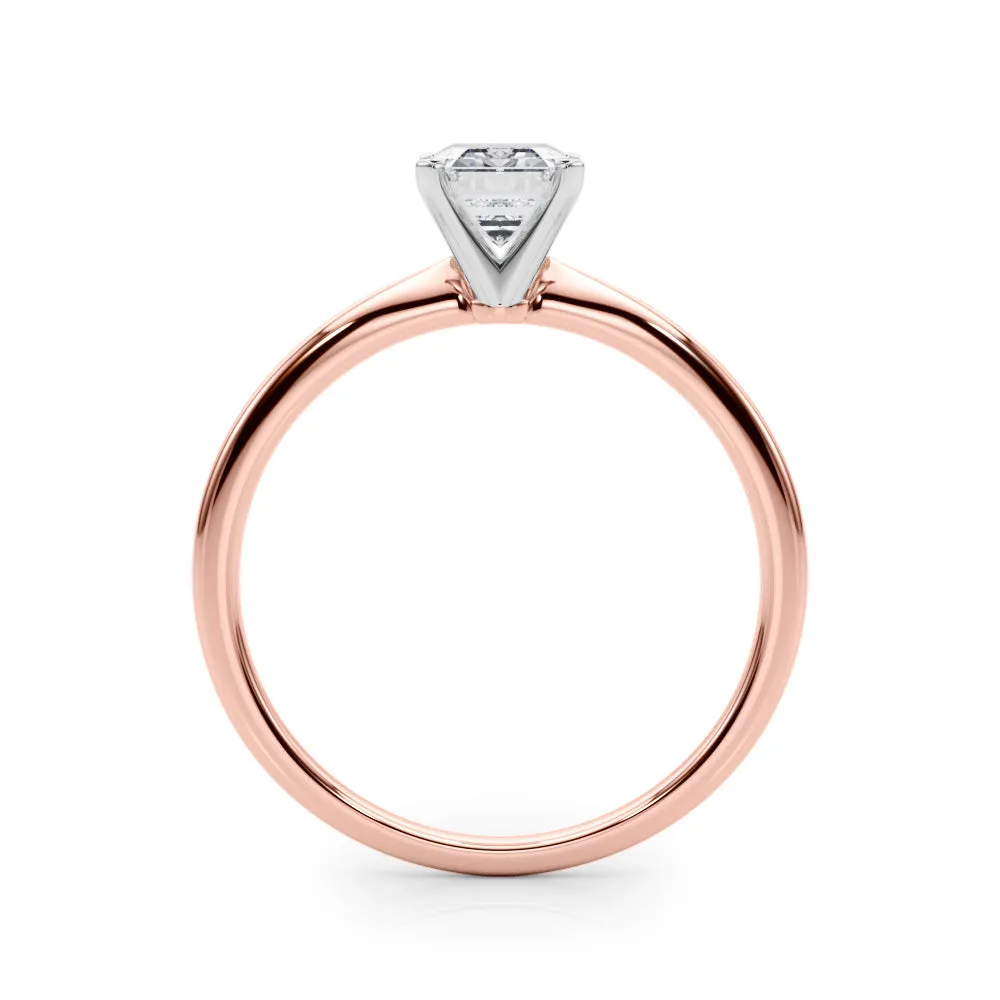 Angelica Emerald Diamond Solitaire Engagement Ring