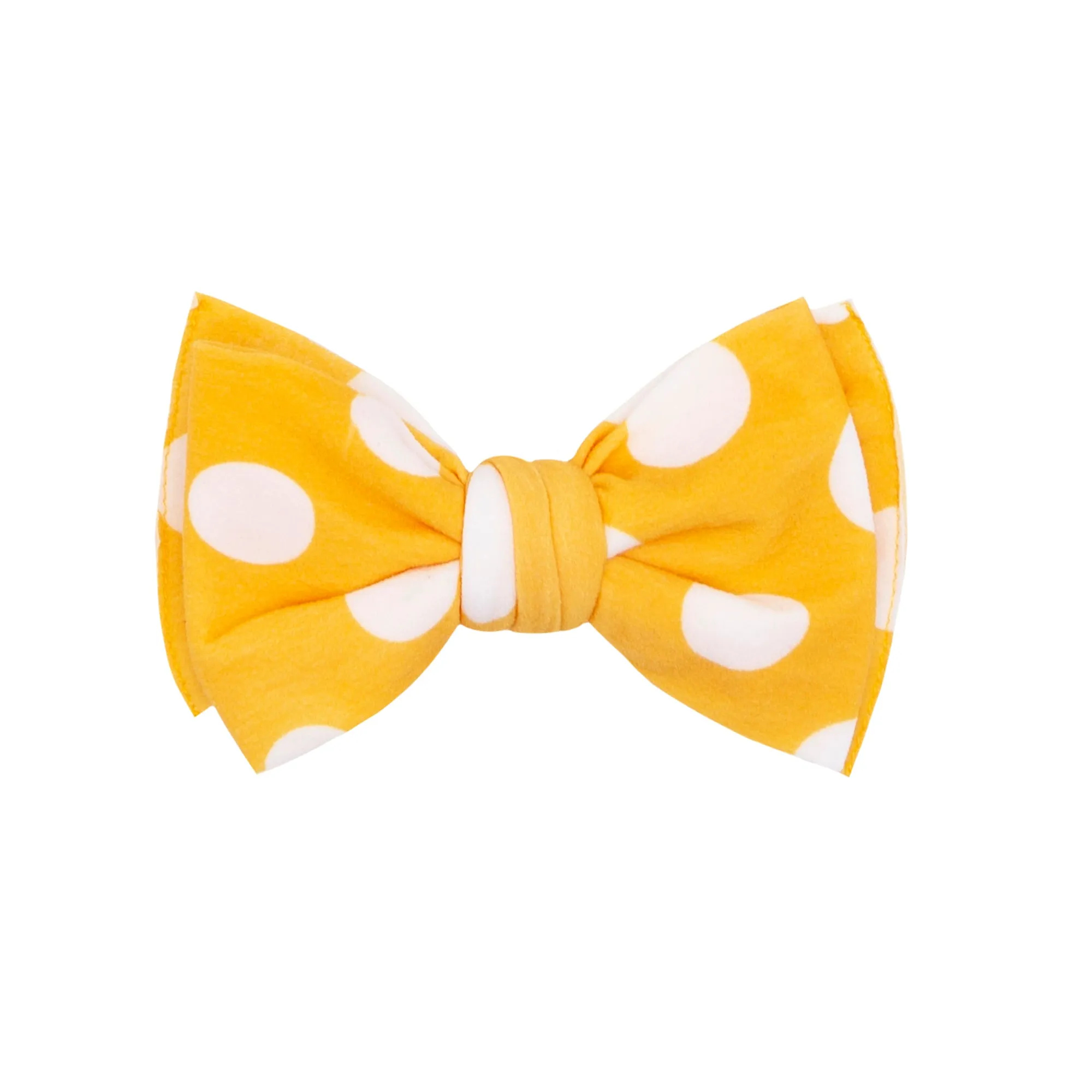 Baby Bling Yellow Polka Dot Printed Classic Clip