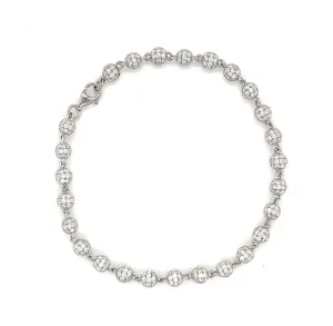 Beads Disco 5mm Lab-Created Moissanite Sterling 7.5" Bracelet - M313029