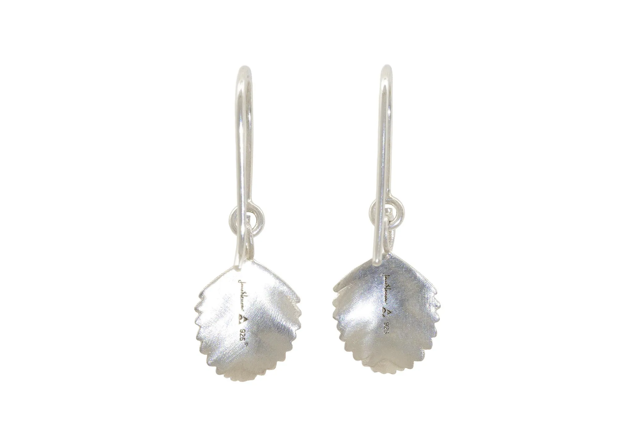 Beech Leaf Earrings, Sterling Silver