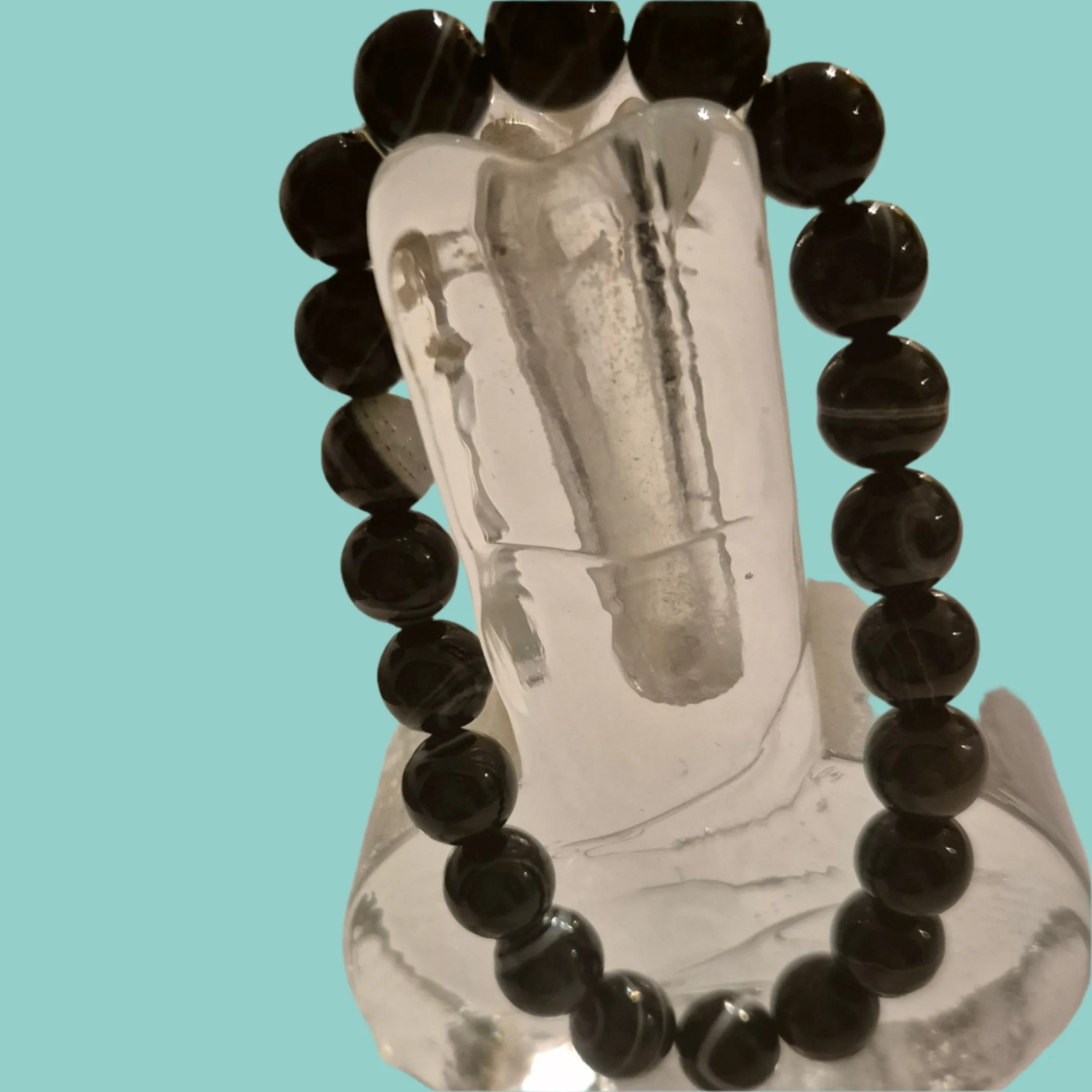 Black Agate gemstones bracelet
