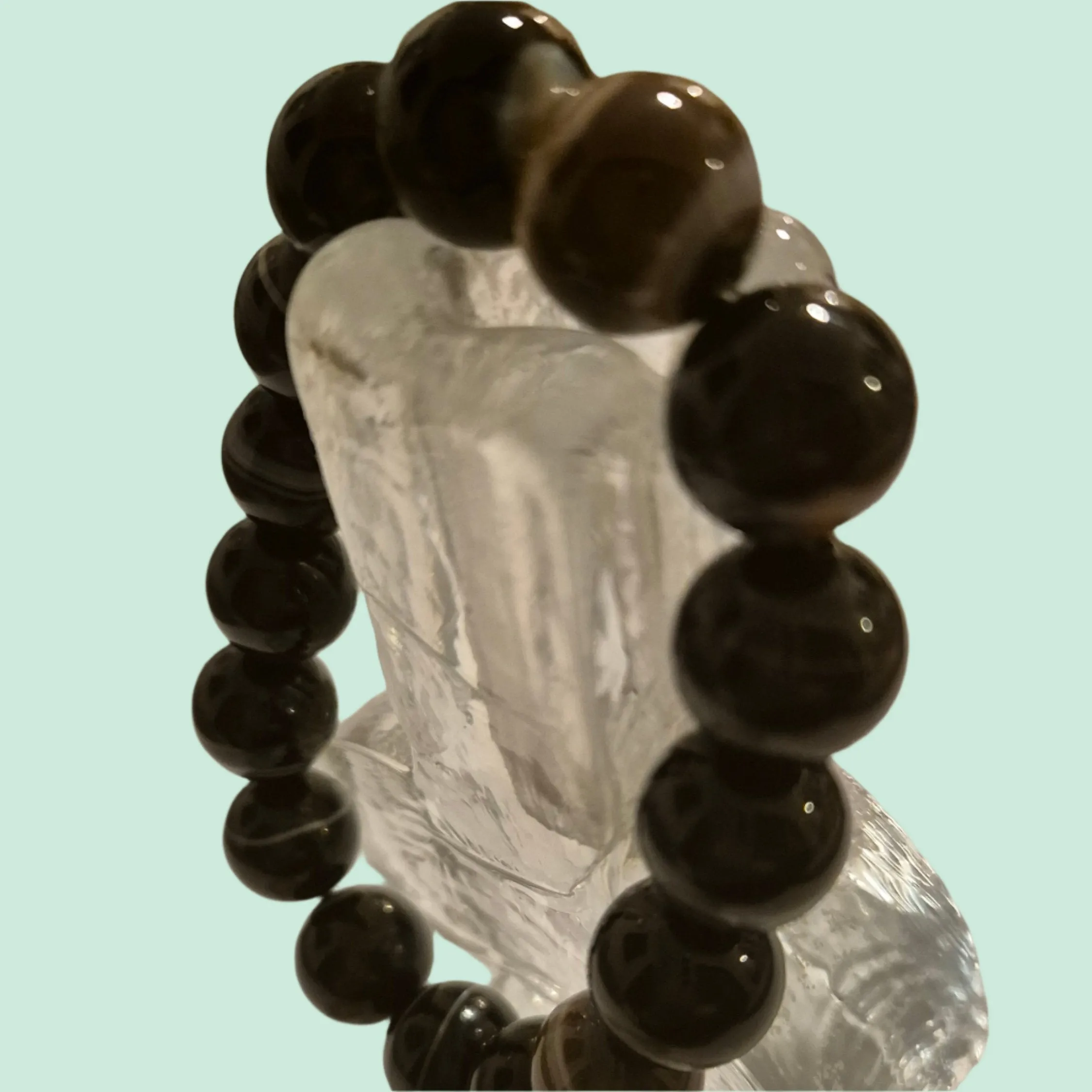Black Agate gemstones bracelet