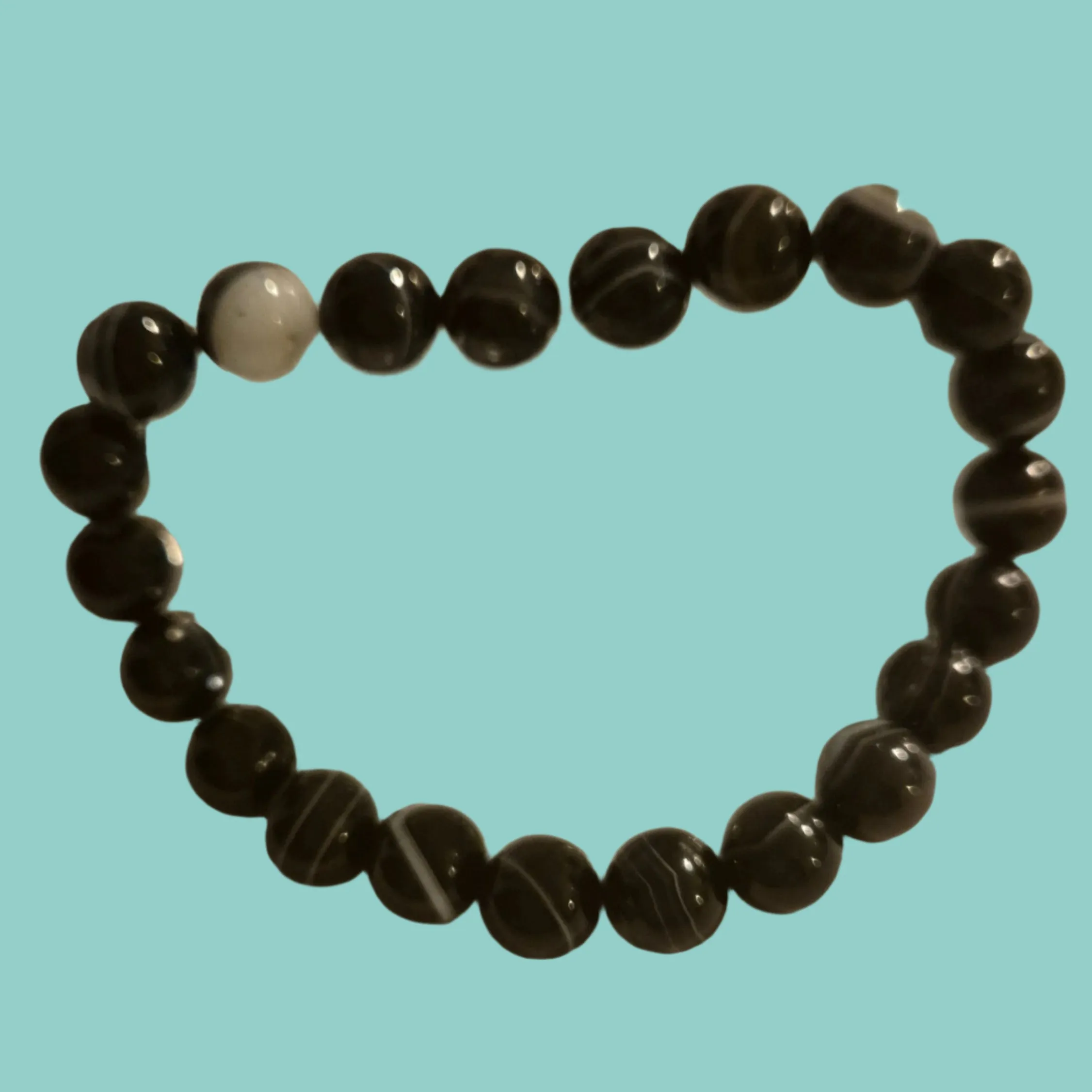 Black Agate gemstones bracelet