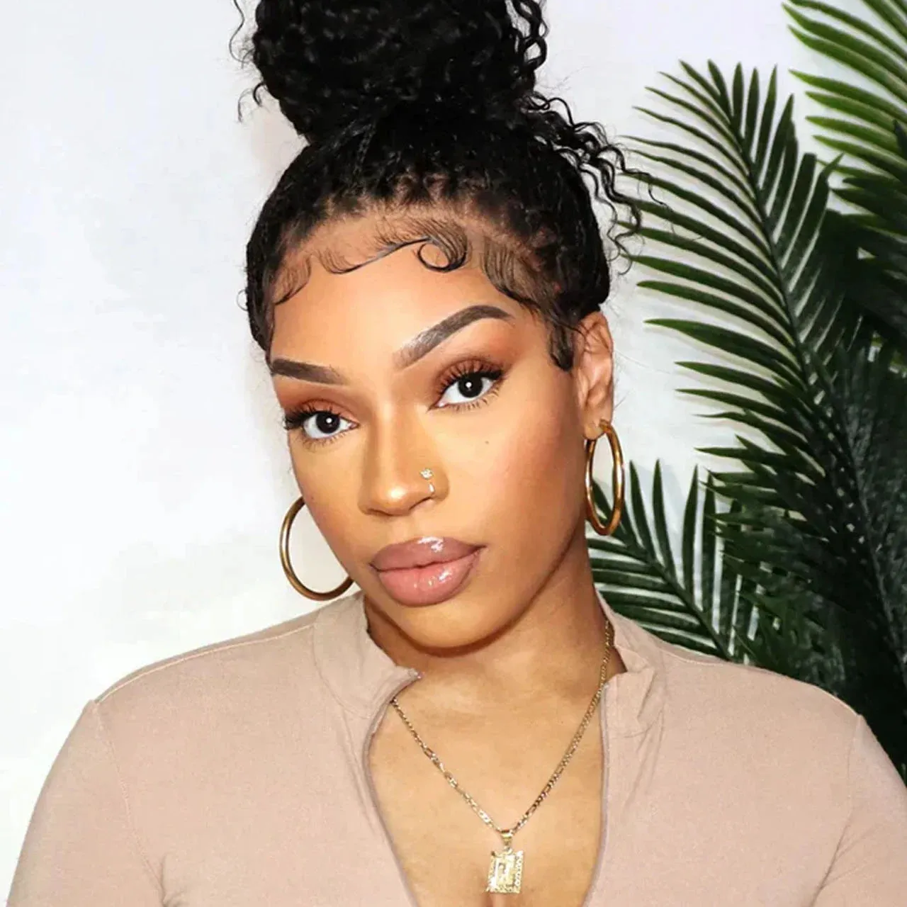 Boho Box Knotless Human Hair Braided Wigs Full HD Lace