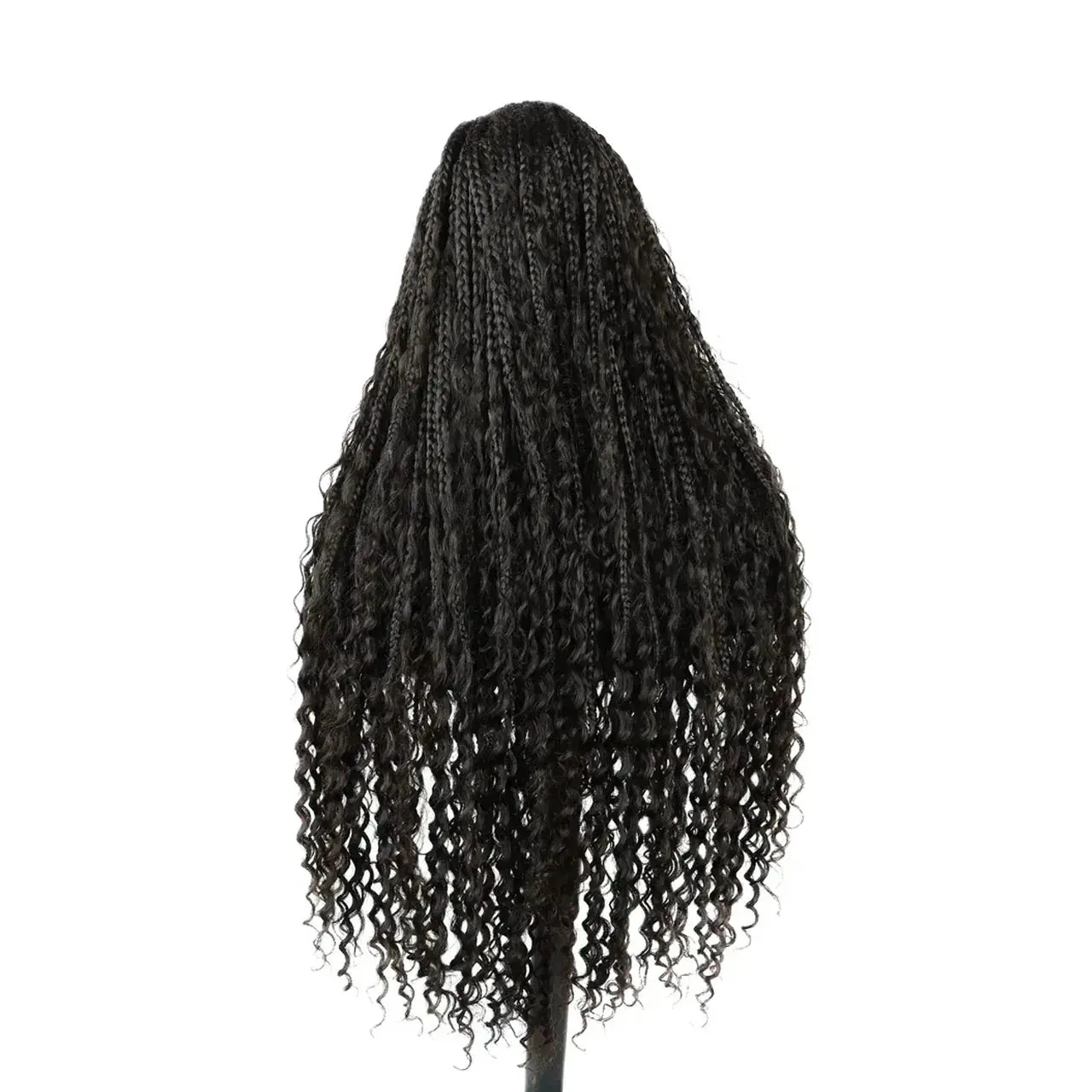 Boho Box Knotless Human Hair Braided Wigs Full HD Lace