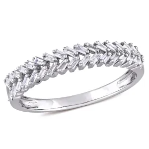 Braided Diamond Cut 14K White Gold Ring