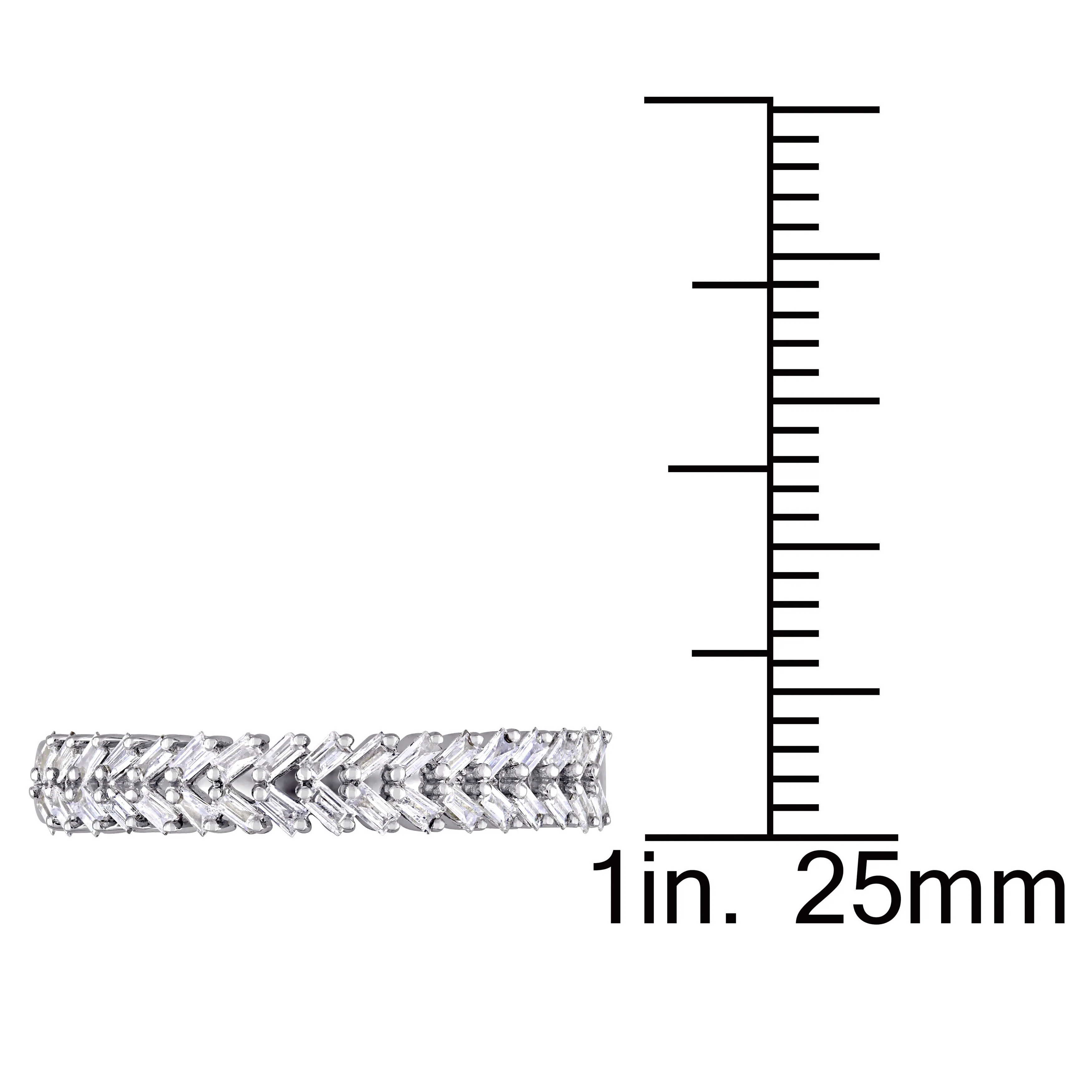 Braided Diamond Cut 14K White Gold Ring