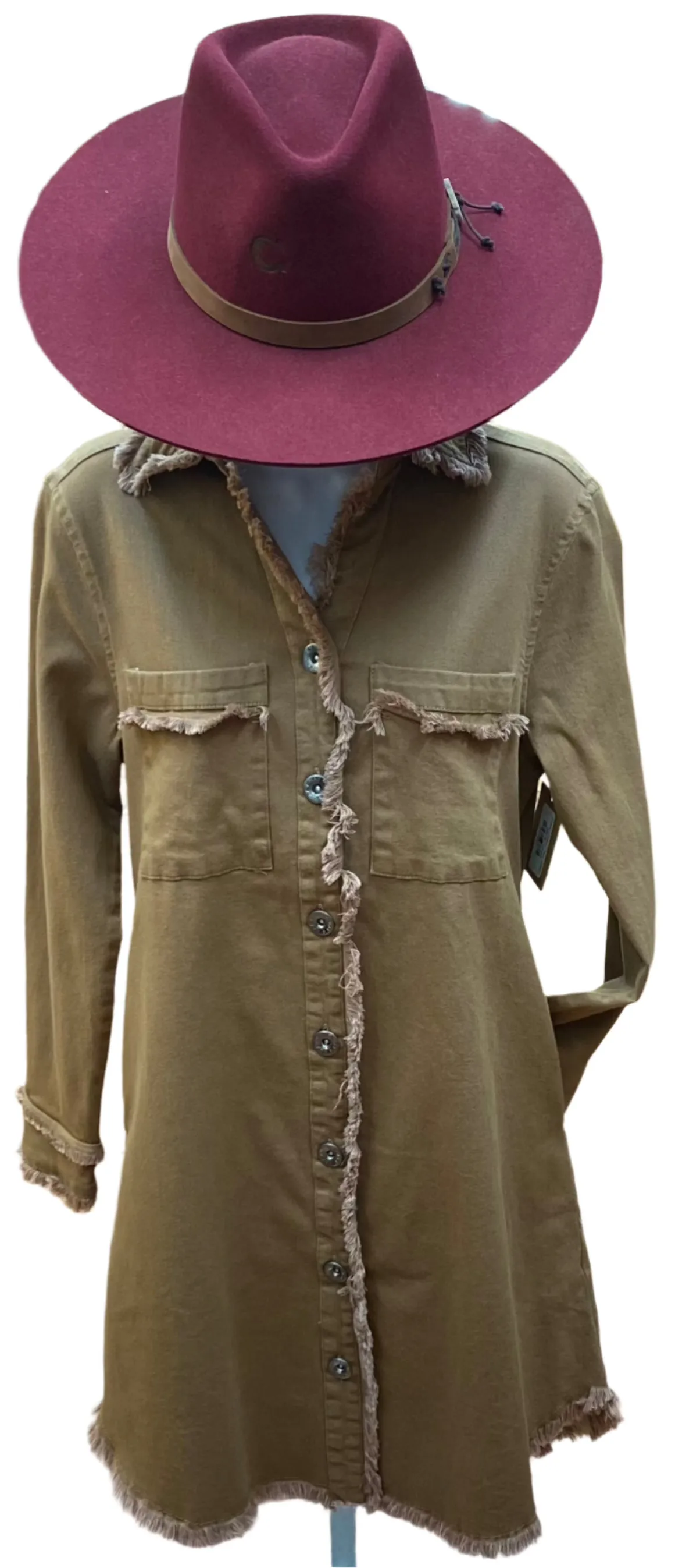 Brown Cotton Twill Dress