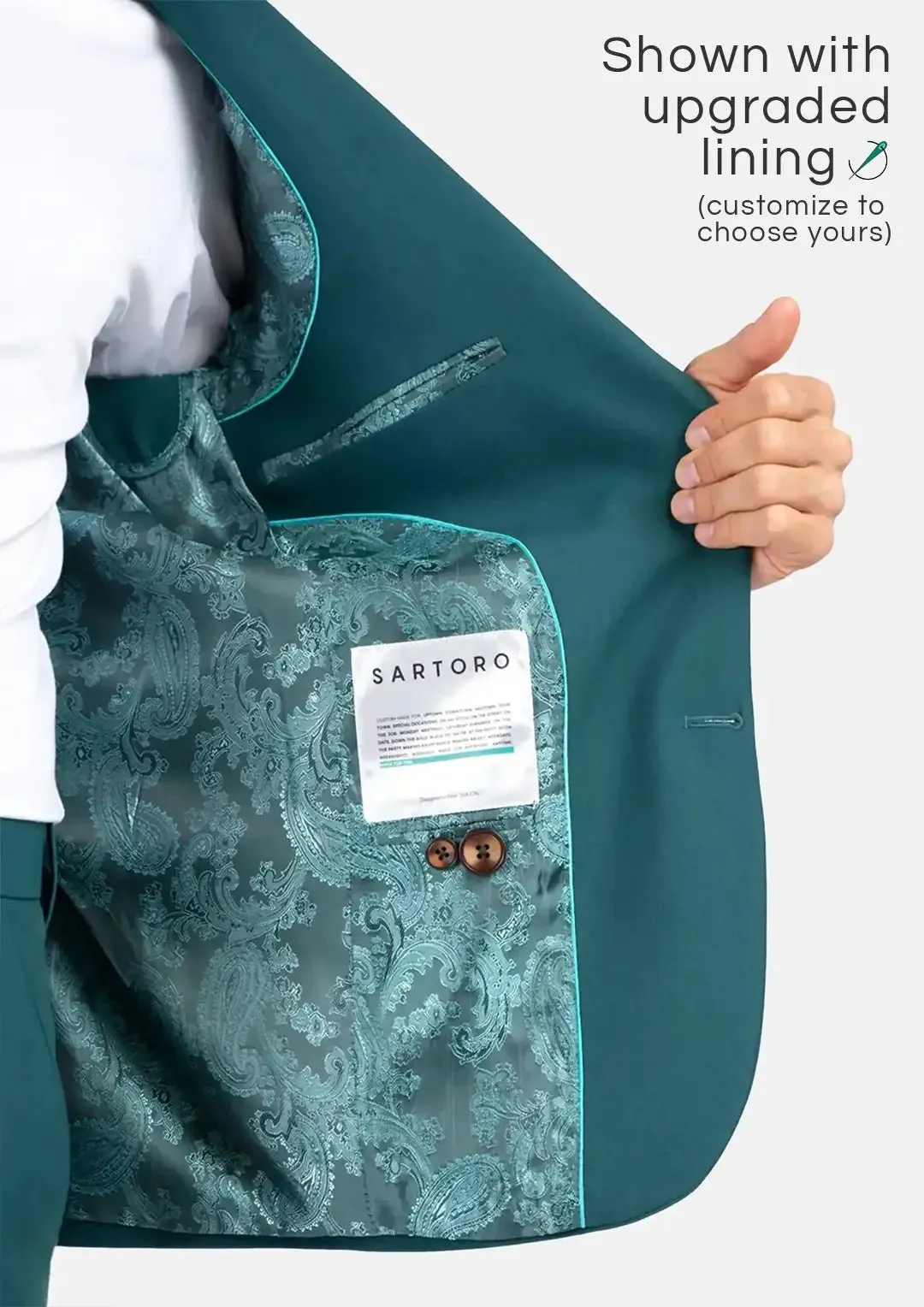 Bryant Diamantia Teal Stretch Suit
