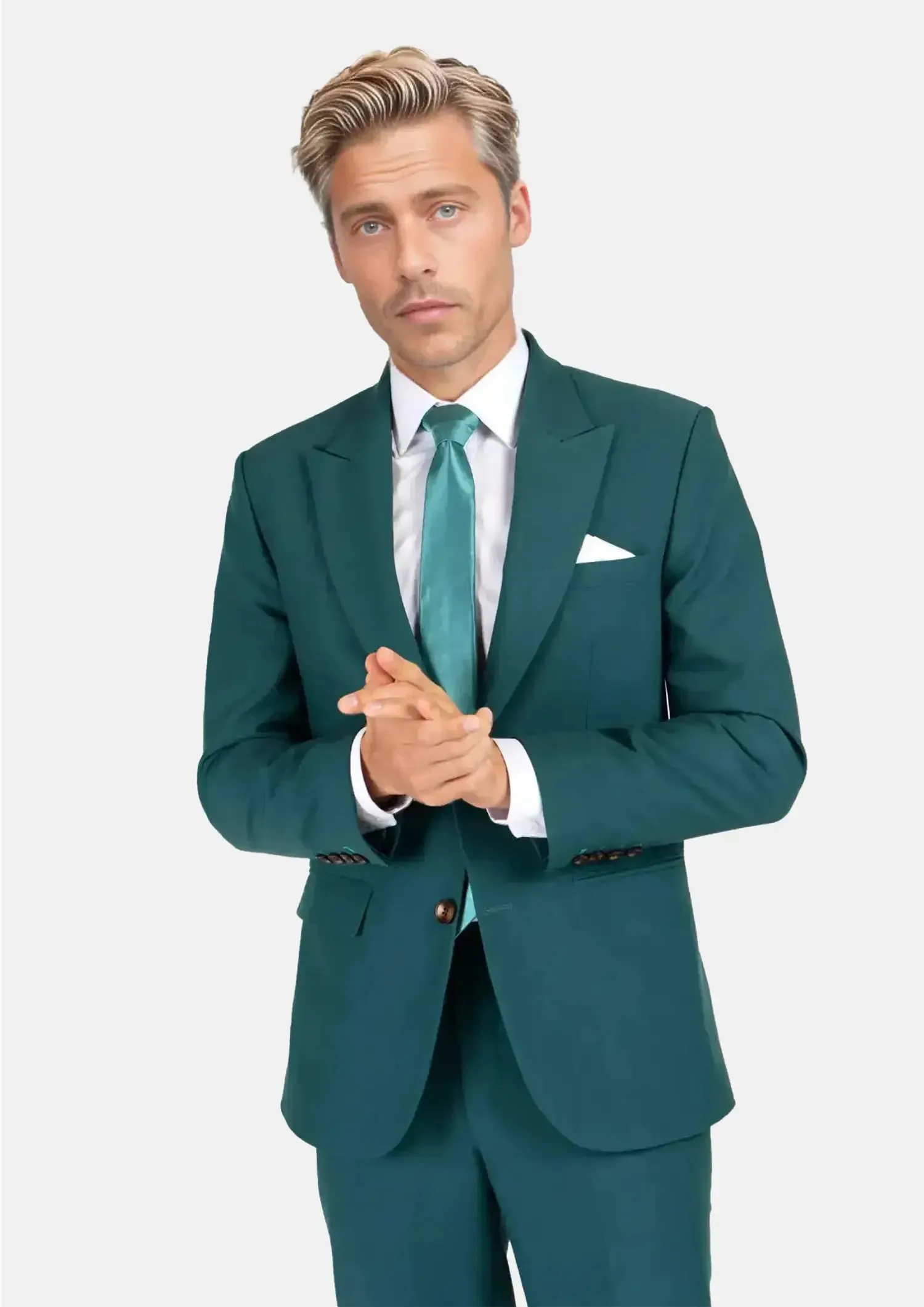 Bryant Diamantia Teal Stretch Suit