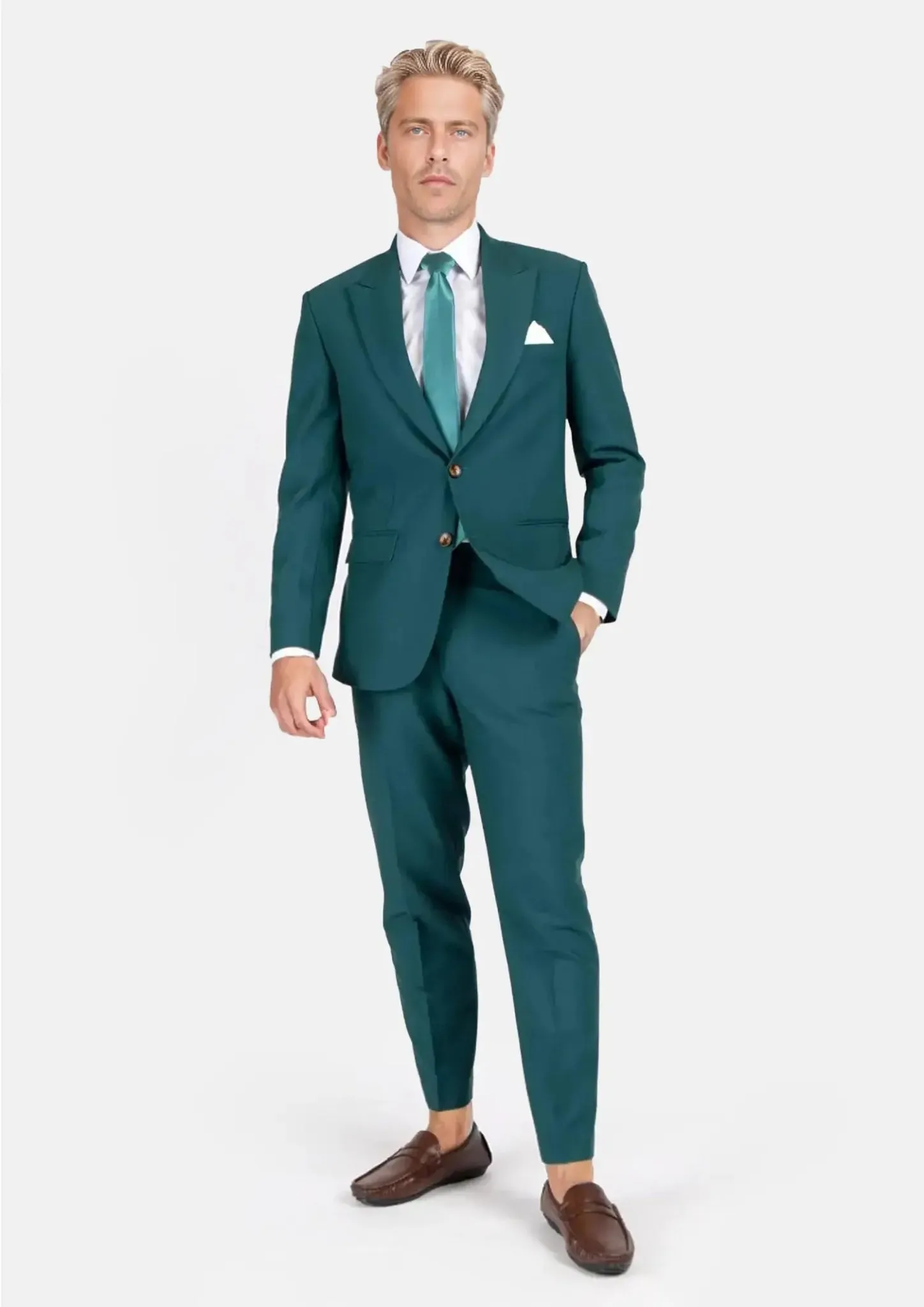 Bryant Diamantia Teal Stretch Suit
