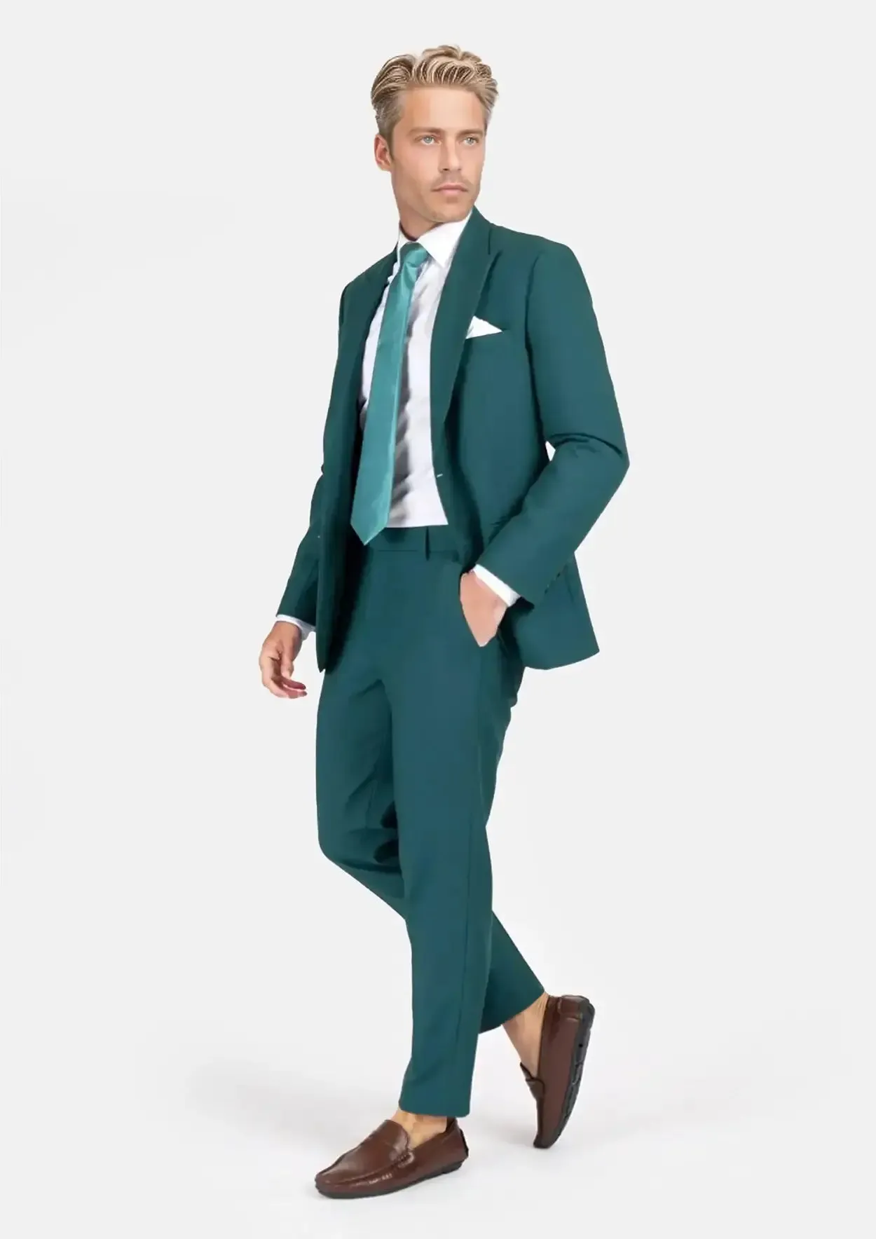 Bryant Diamantia Teal Stretch Suit