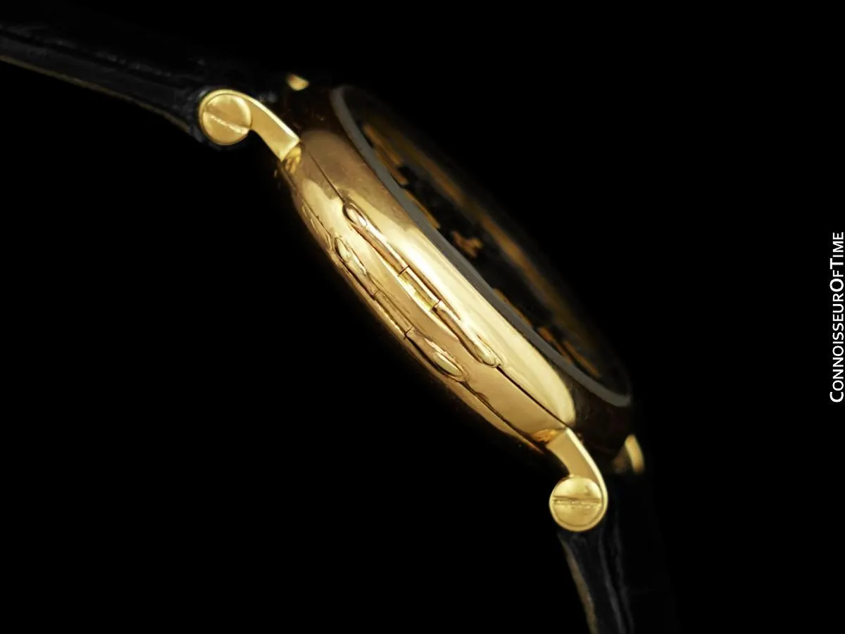 c. 1907 Patek Philippe "Officers Style" Vintage Mens Chronometro Gondolo Watch - 18K Gold