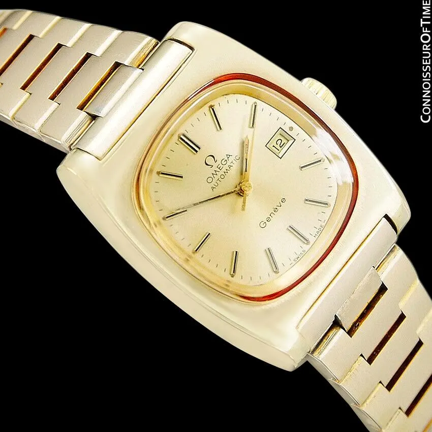 c. 1979 Omega Seamaster Vintage Ladies Automatic Watch - 18K Gold Plated & Stainless Steel