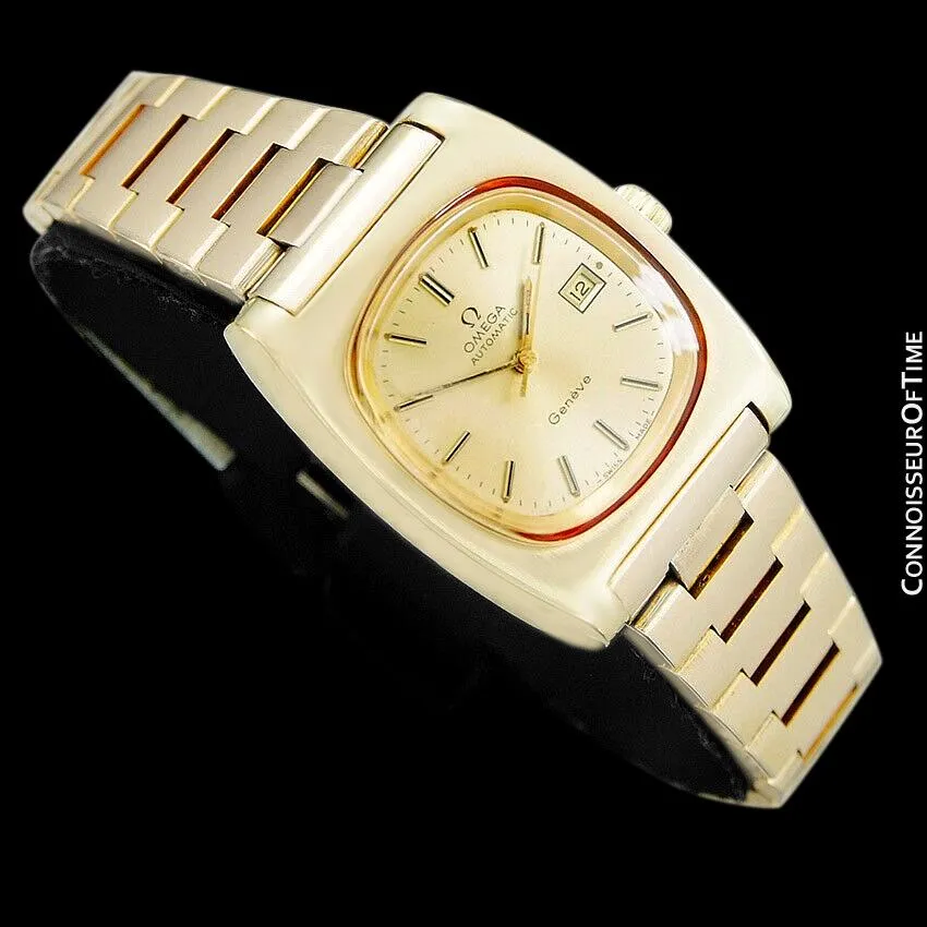 c. 1979 Omega Seamaster Vintage Ladies Automatic Watch - 18K Gold Plated & Stainless Steel