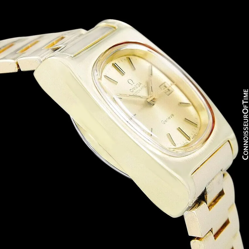 c. 1979 Omega Seamaster Vintage Ladies Automatic Watch - 18K Gold Plated & Stainless Steel