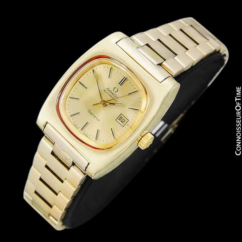c. 1979 Omega Seamaster Vintage Ladies Automatic Watch - 18K Gold Plated & Stainless Steel