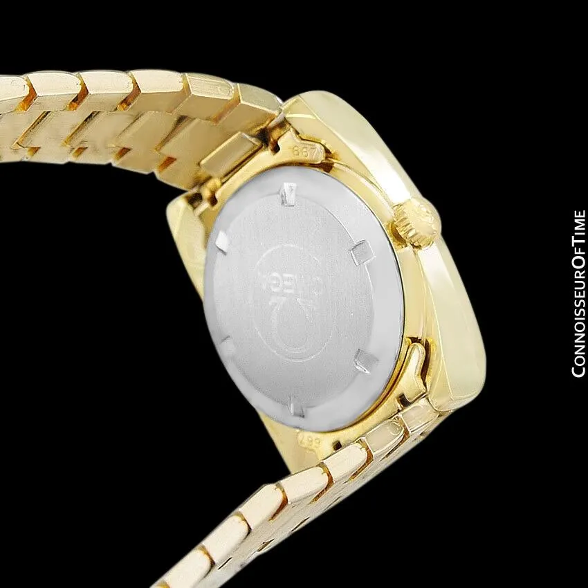 c. 1979 Omega Seamaster Vintage Ladies Automatic Watch - 18K Gold Plated & Stainless Steel
