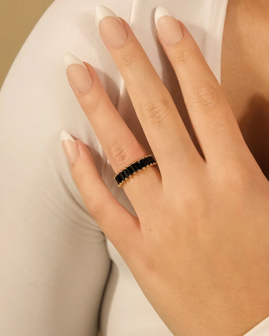 Caroline Rainbow CZ Eternity Band Ring