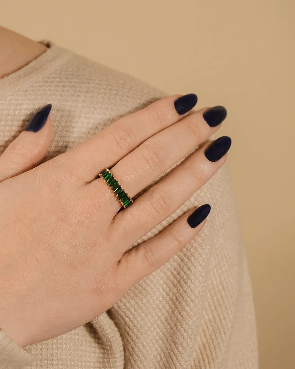Caroline Rainbow CZ Eternity Band Ring