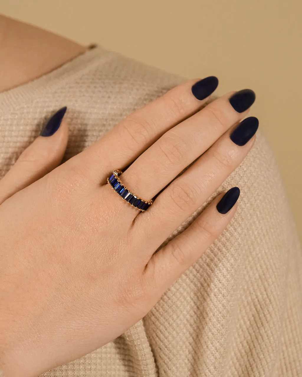 Caroline Rainbow CZ Eternity Band Ring