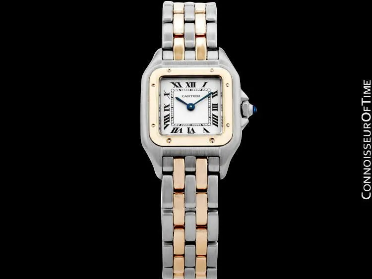 Cartier Panthere Panther Ladies Watch, Ref. 1120 - Stainless Steel & 18K Gold - W25028B