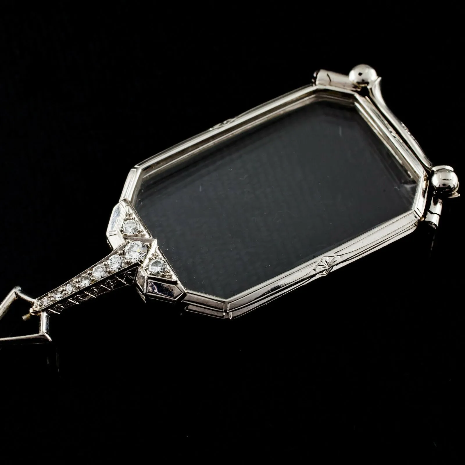 Cartier Vintage Art Deco 1920s Lorgnettes/Opera Glasses in Platinum w/ Diamonds