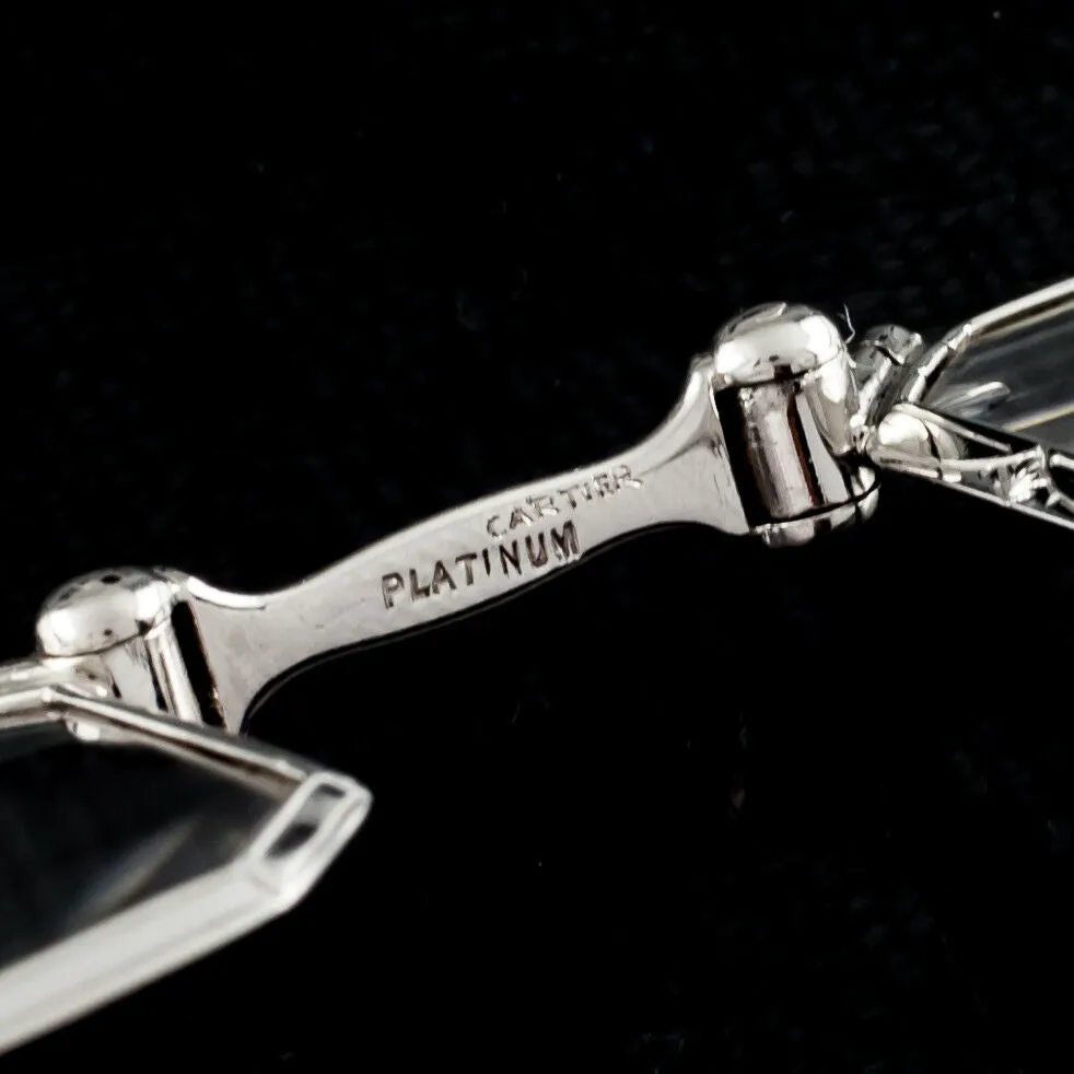 Cartier Vintage Art Deco 1920s Lorgnettes/Opera Glasses in Platinum w/ Diamonds