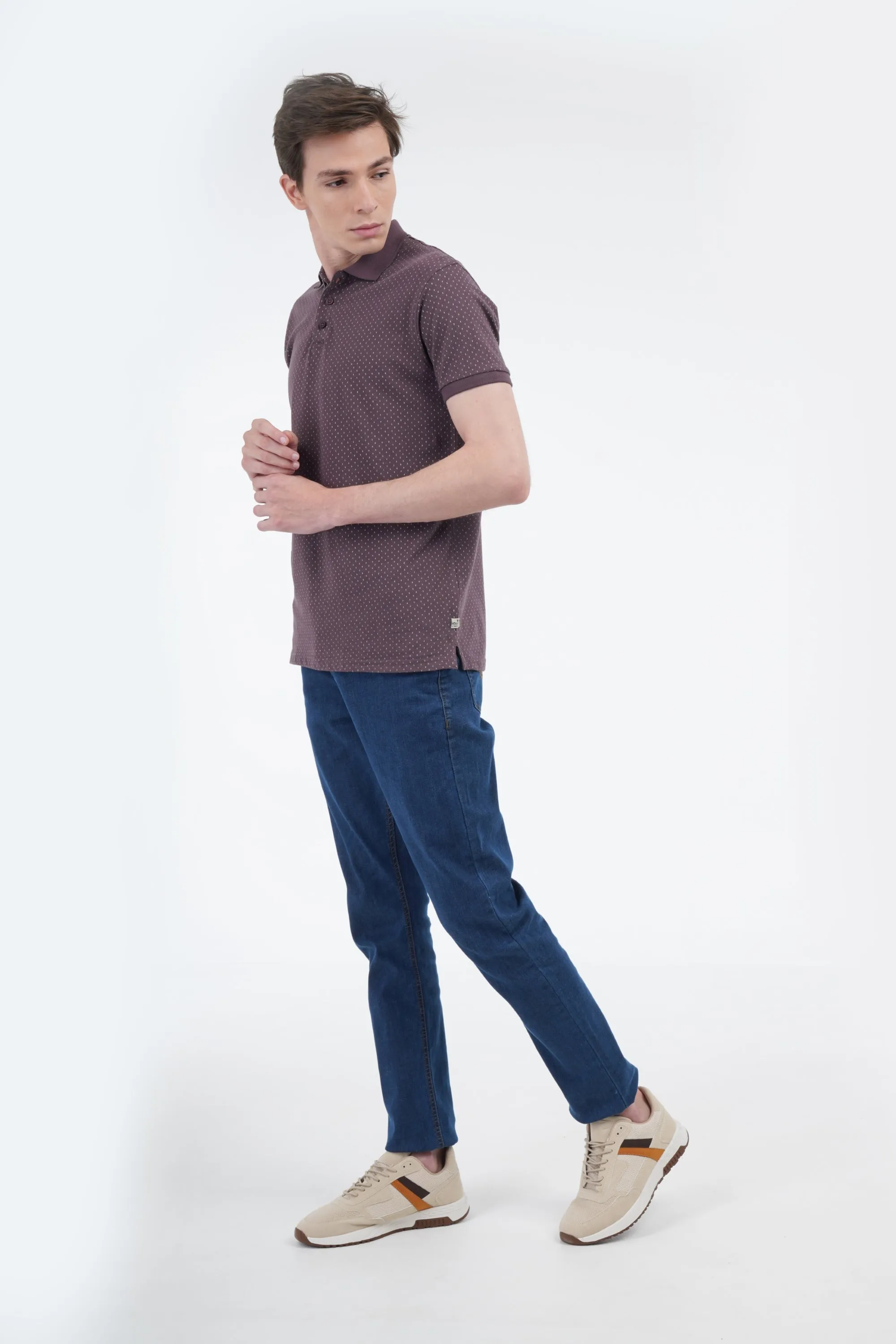 Cedar Printed Polo