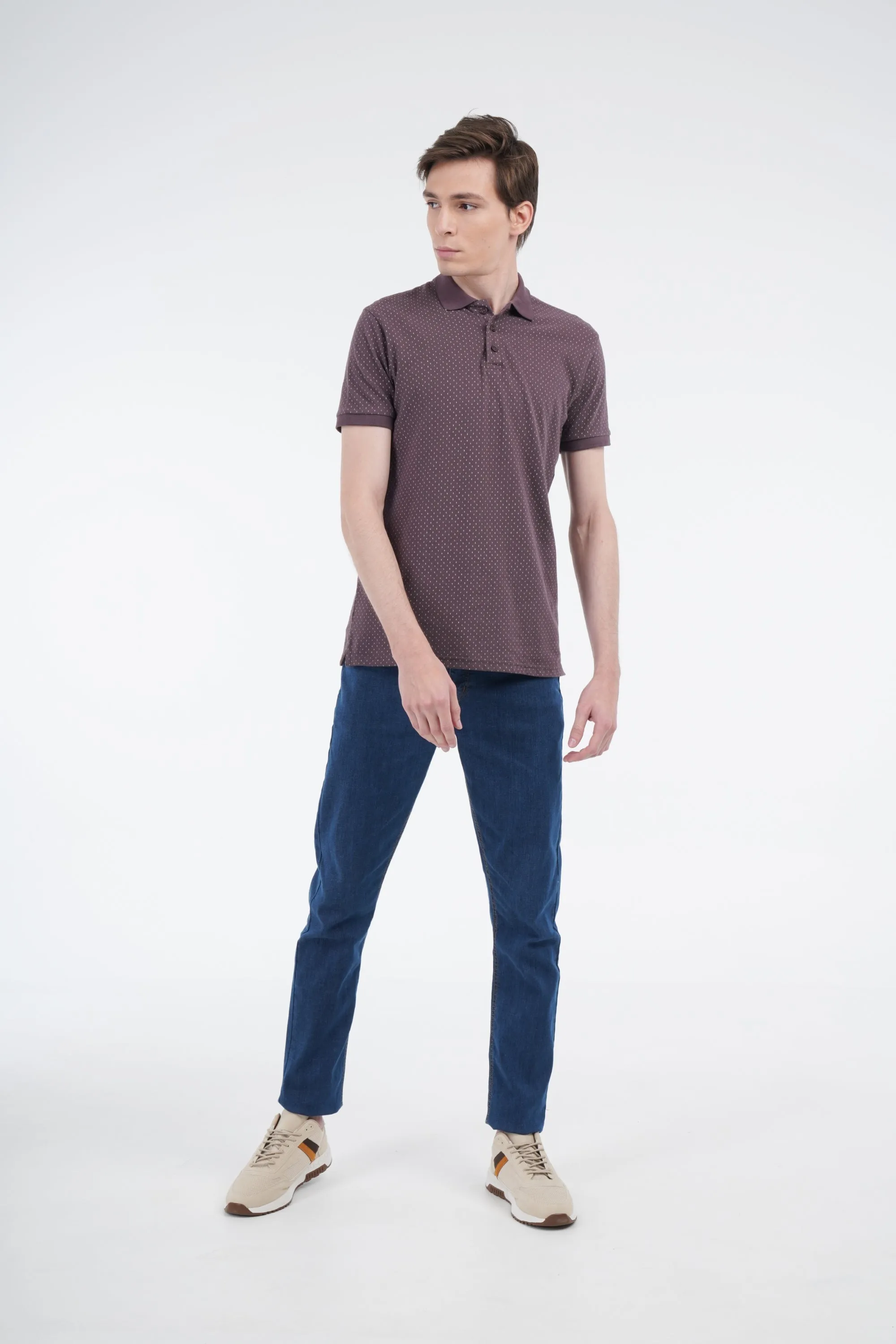 Cedar Printed Polo