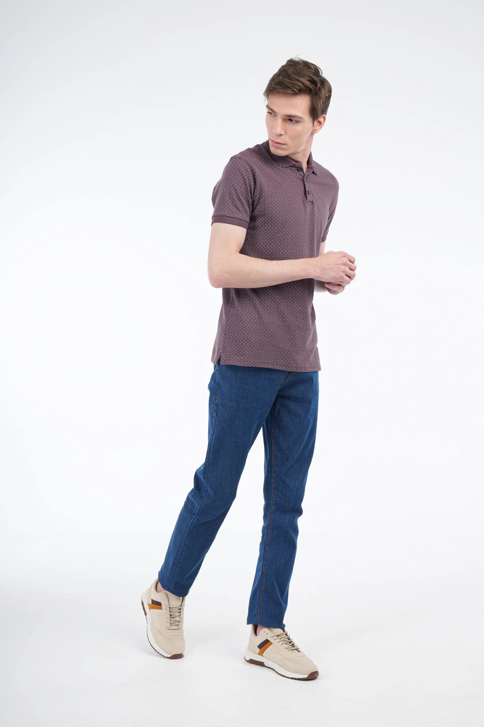 Cedar Printed Polo