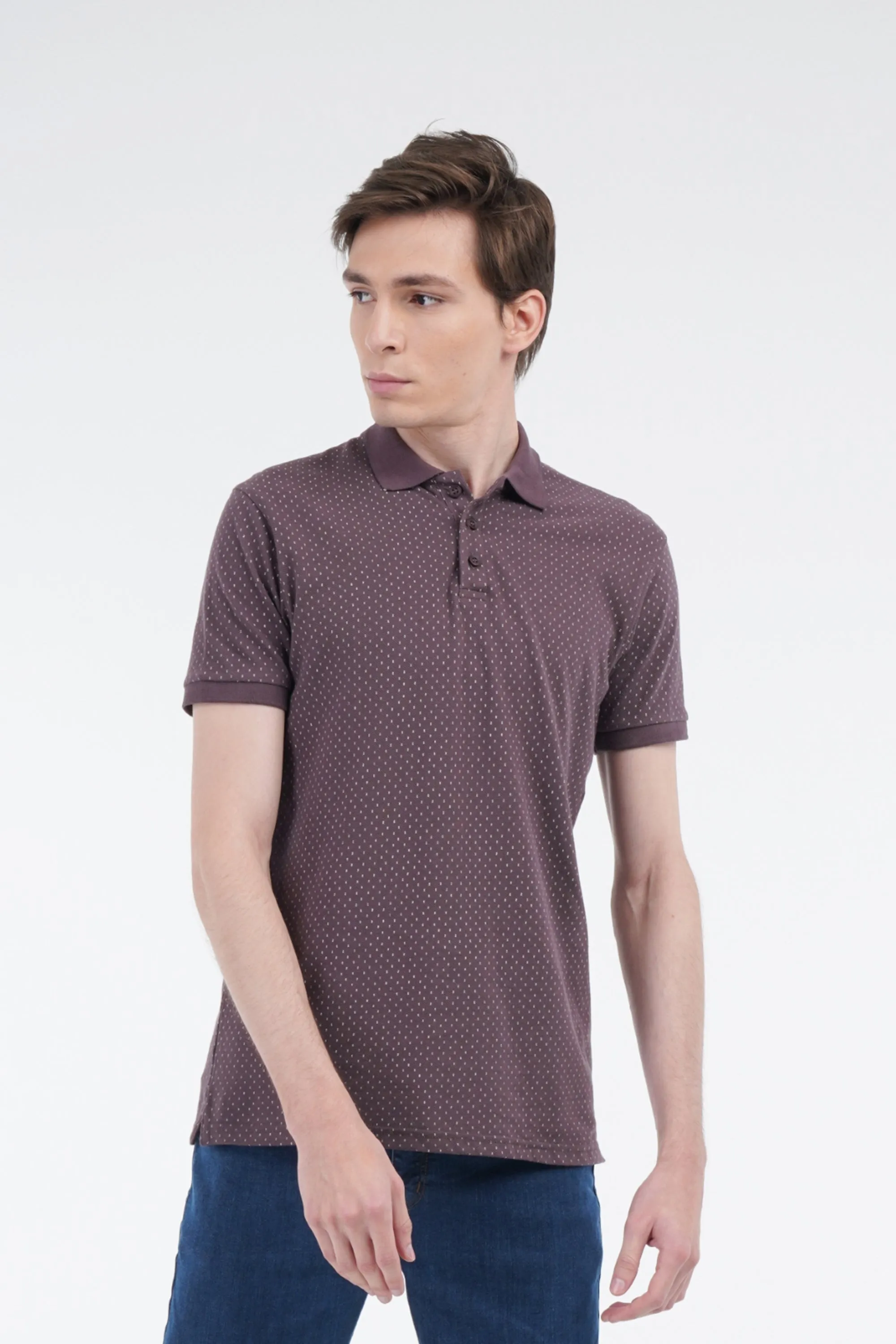 Cedar Printed Polo