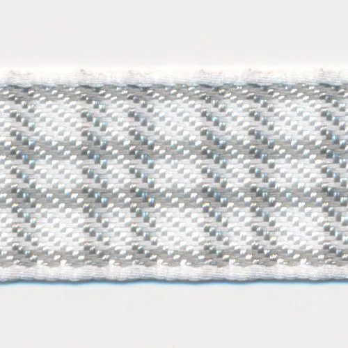 Check Ribbon #1 White & Charcoal