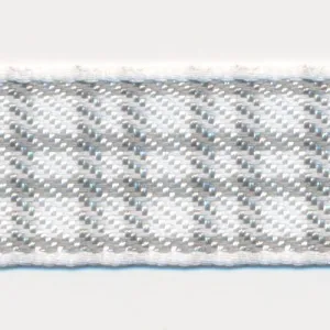 Check Ribbon #1 White & Charcoal