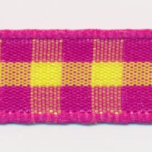 Check Ribbon #16 Shocking Pink & Acid Yellow