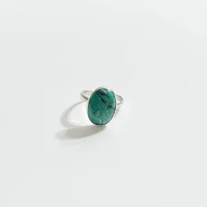 Chrysocolla Sterling Silver Ring | Size 5.5