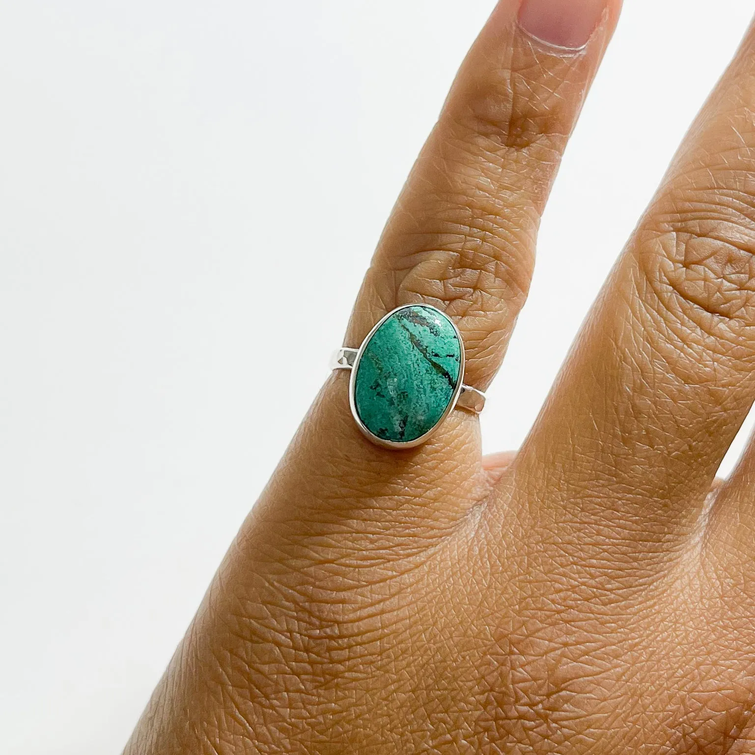 Chrysocolla Sterling Silver Ring | Size 5.5