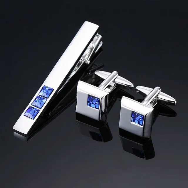 Classic Cufflinks and Tie Clip