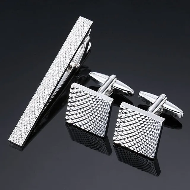 Classic Cufflinks and Tie Clip